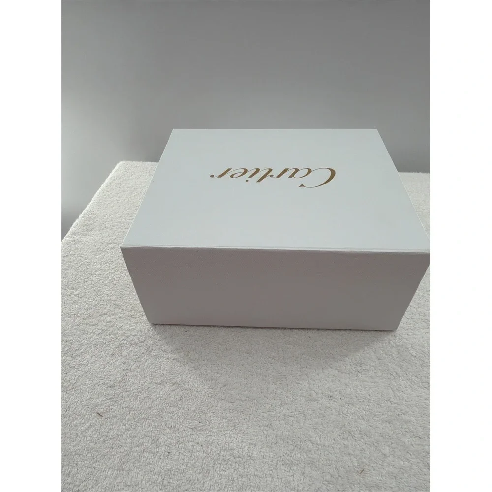 Cartier Box Empty White 9.5in X 8in X 4in Magnetic Flap With Original Filler